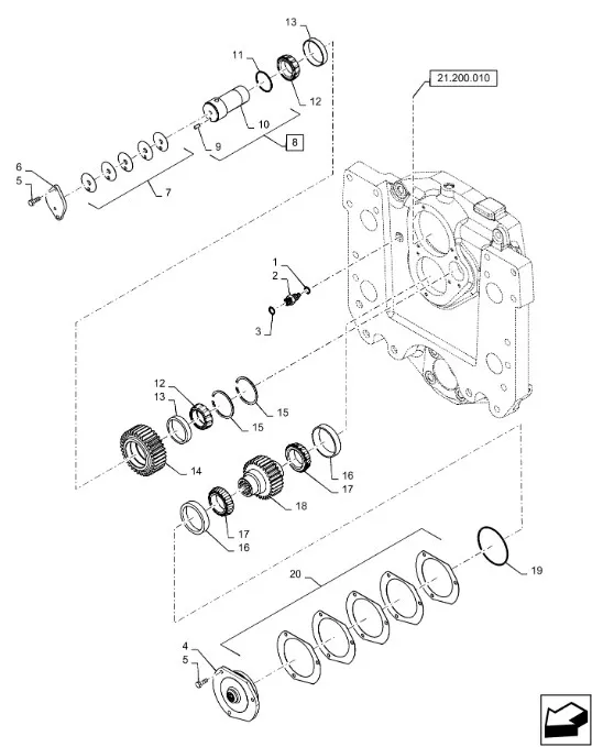 226188A3 - Фланецдержатель вала выходн. редуктора повыш. КПП T8., Mg. с 02г.в.